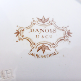 Set of 6 vintage Sarreguemines Danish porcelain dinner plates