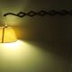 Large concertina wall light in teak by Eric Hansen / Le Klint, Denmark 1960
