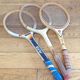Vintage 3 wooden tennis rackets