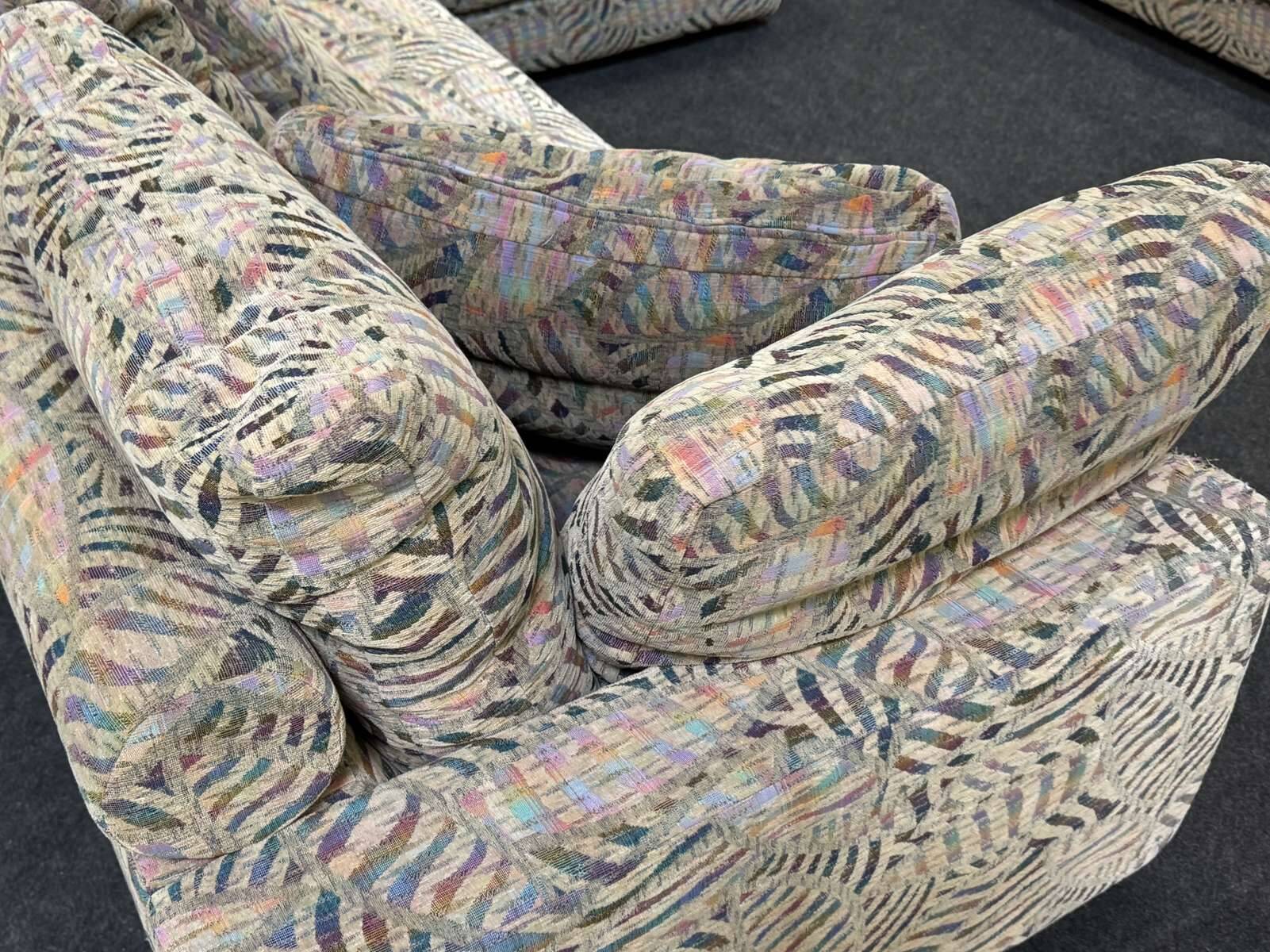 Modular sofa by Roche Bobois from the 1980s in fabric, 2 modules.
