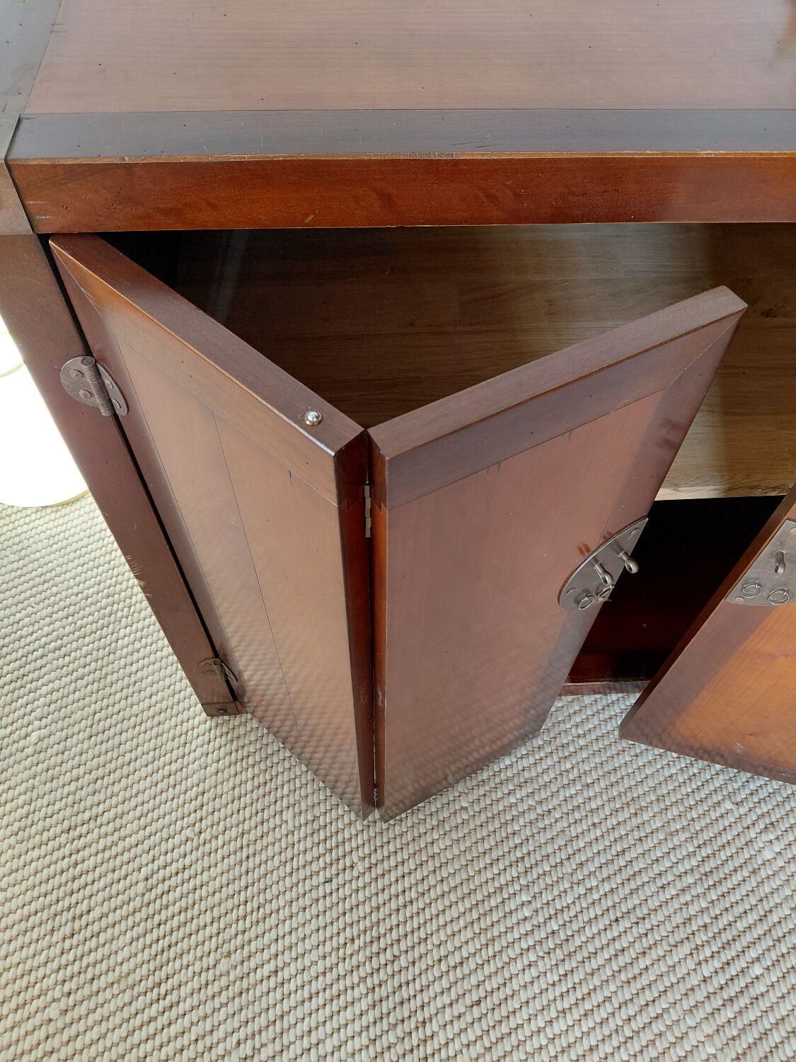 Buffet under Roche Bobois in wood, Chinese/Asian vintage furniture.