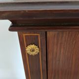 Pair of Black Walnut Nightstands with Marble Top ascr. to Paolo Buffa, Ita