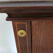 Pair of Black Walnut Nightstands with Marble Top ascr. to Paolo Buffa, Ita