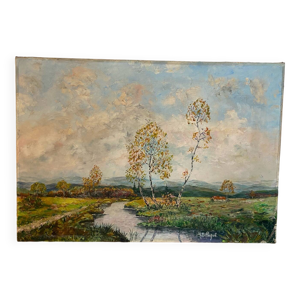 Paysage aux bouleaux