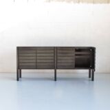 4-door sideboard in tinted solid iroko