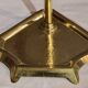 19th-century brass fireplace tool set