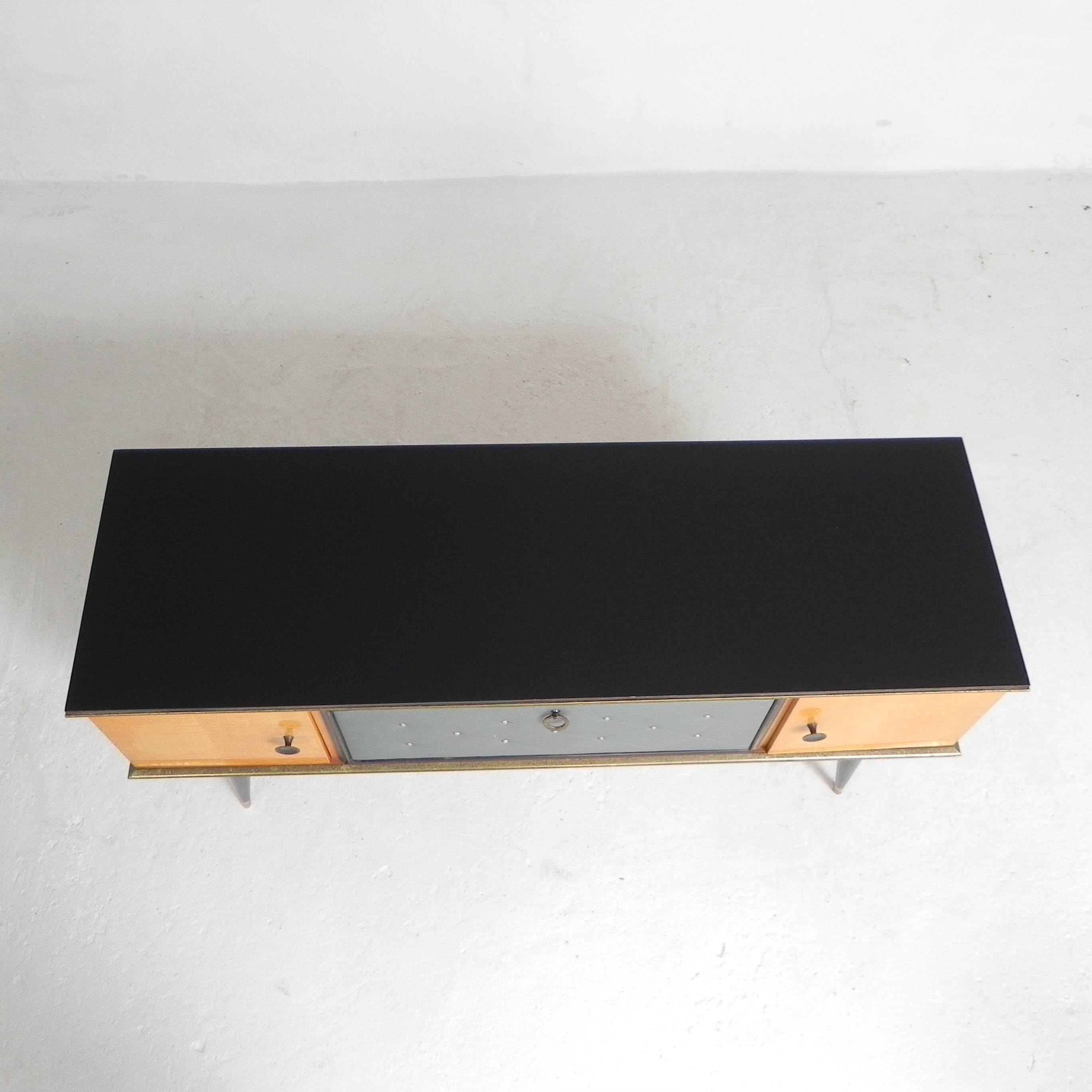 Vintage sideboard with tapered legs, 1950s.