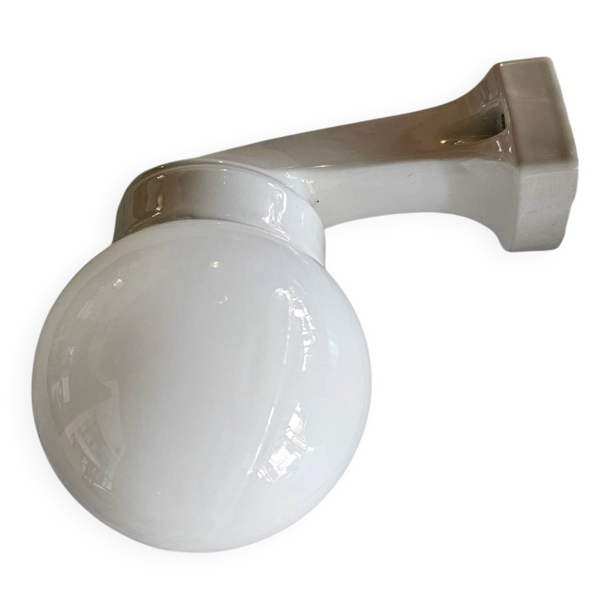 2 x Porcelain Wagenfeld wall lamp no. 4300 for Lindner / 1950s