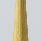 Lampe de table en céramique jaune espagnole, années 1960, abat-jour Liberty London rétro neuf