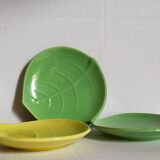 Three ceramic leaf cups 50s