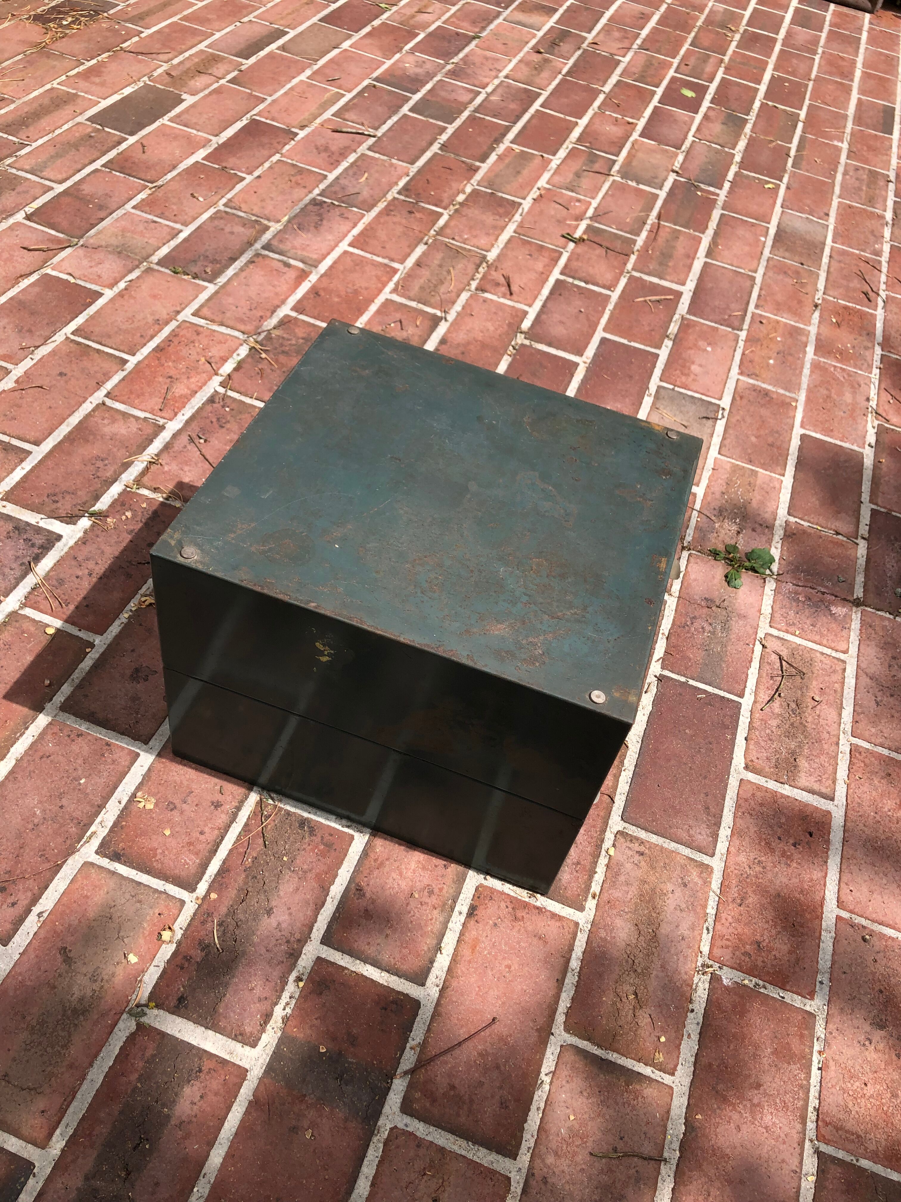 Metal boxes with drawers