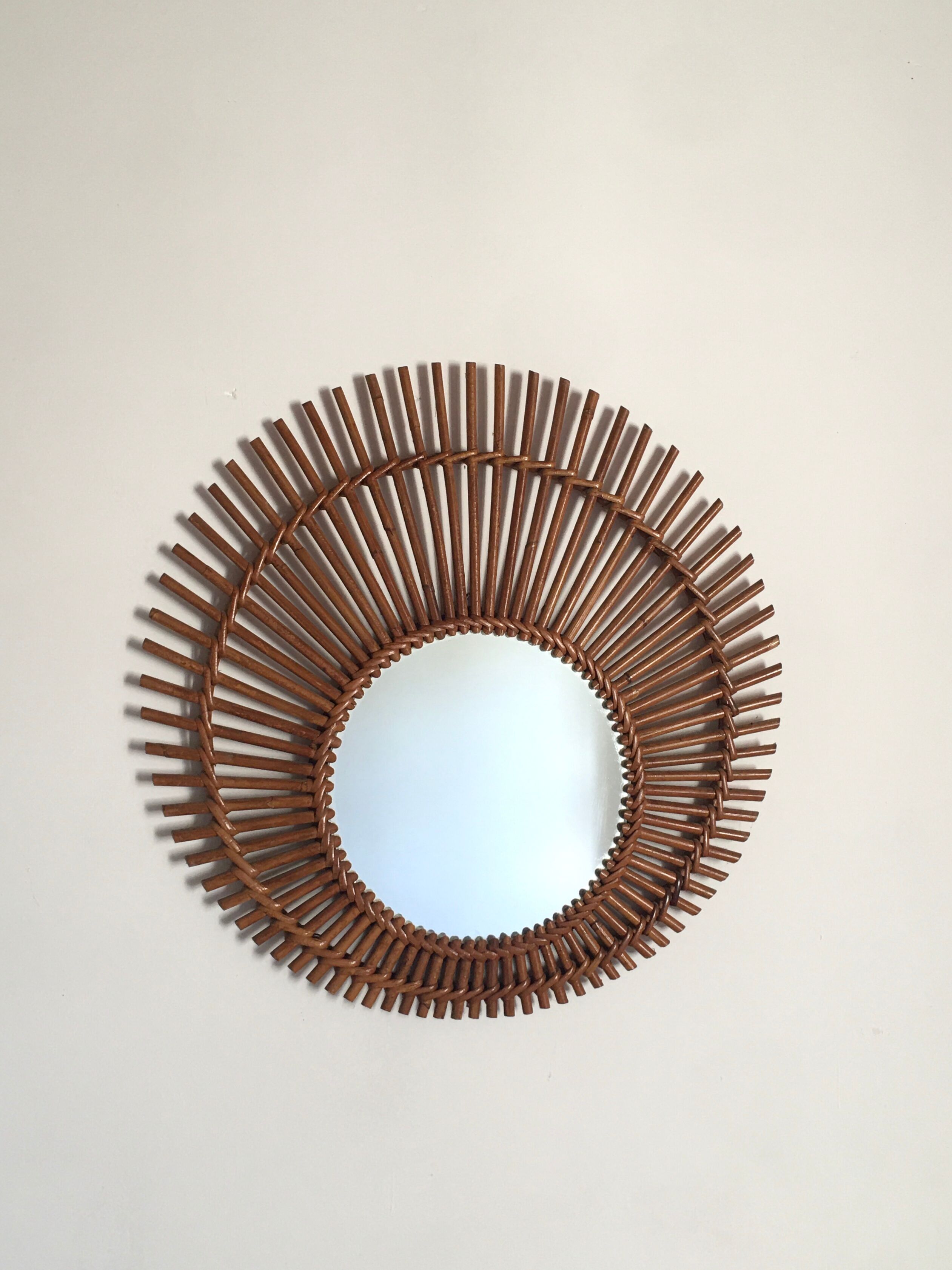 Rattan sun mirror