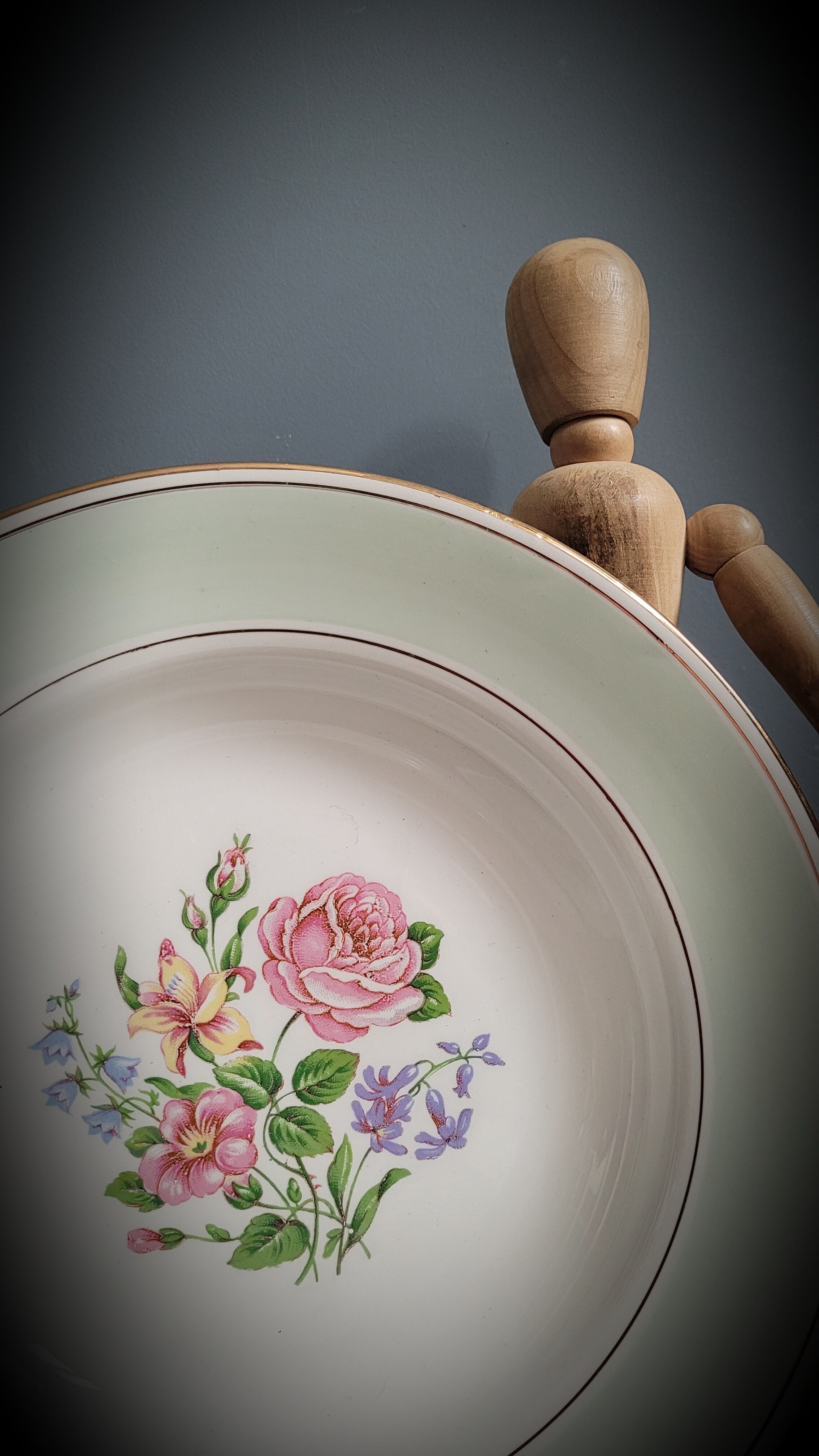 Set 6 plates Amandinoise fleuries