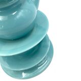 Blue tea cups stack vase, italy 1980s