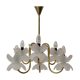 Mid-century Glass Chandelier,1970's.