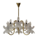 Mid-century Glass Chandelier,1970's.
