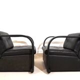 Otto Zapf Arcona ensemble de 2 fauteuils en cuir pour Art Collection