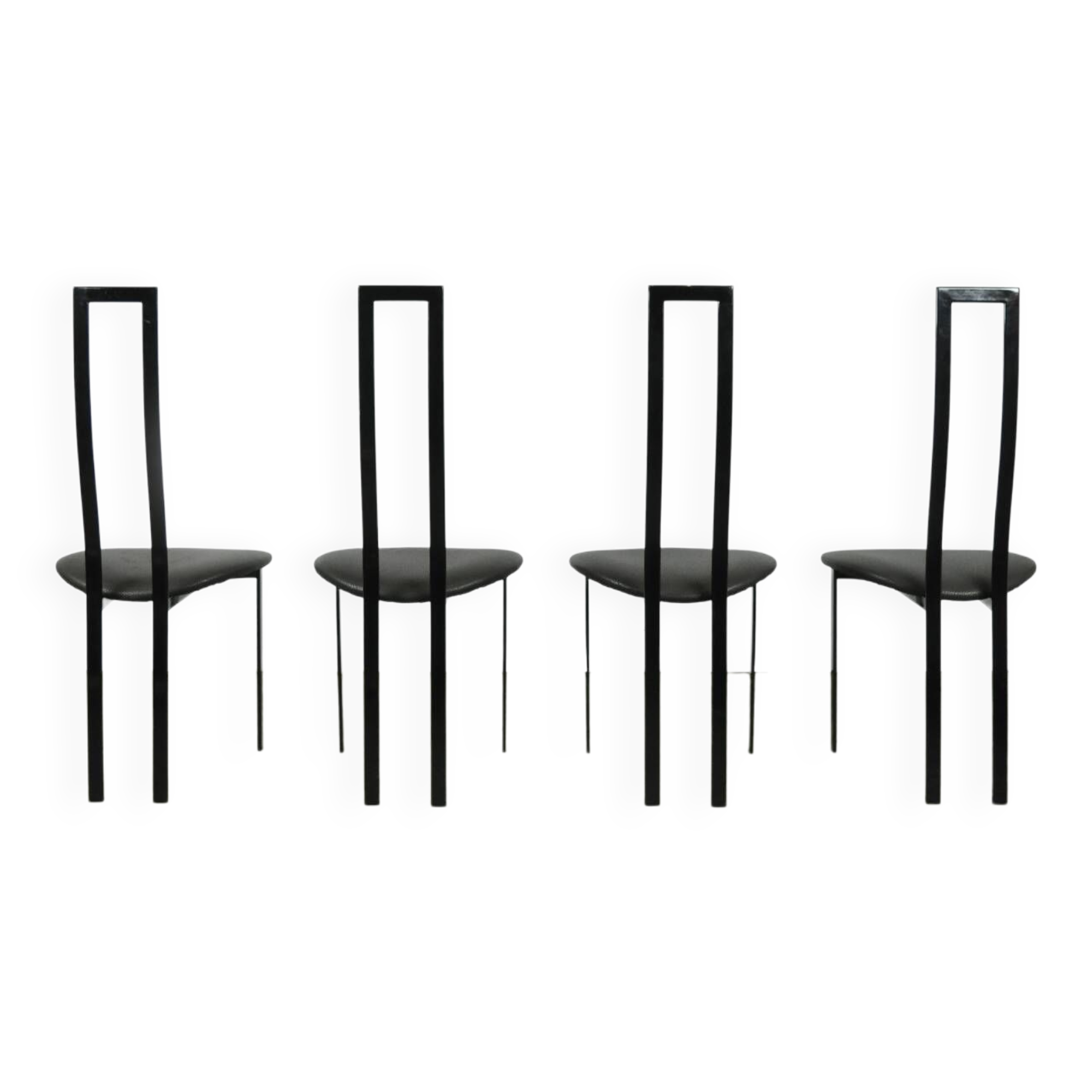 Set of 4 Italian Postmodern dining chairs by Maurizio Cattelan, 1980s