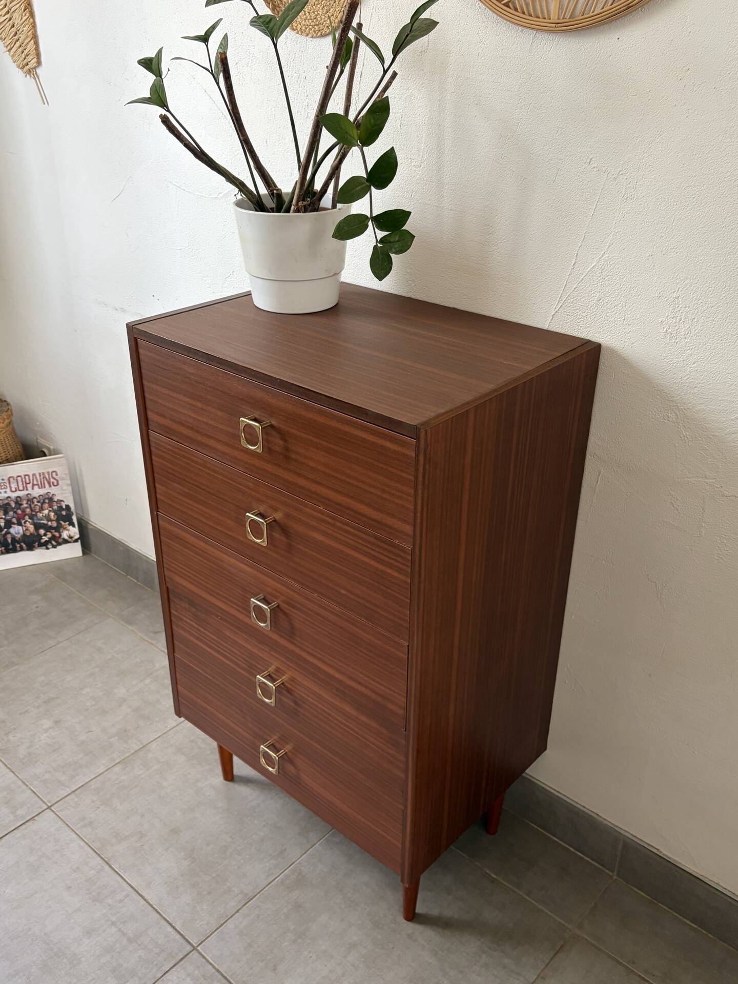 Vintage chest of drawers from the 1960s.