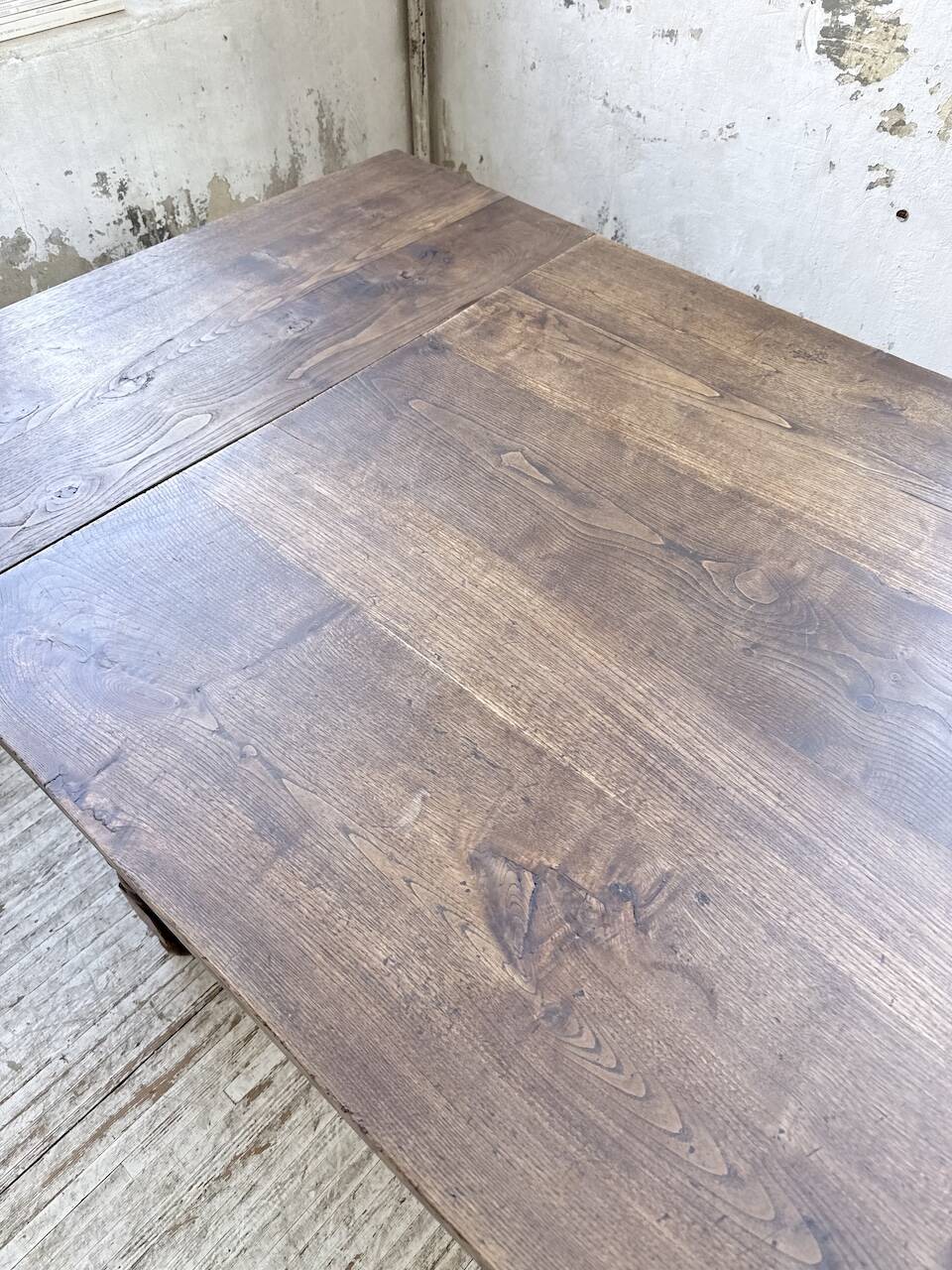 Solid oak table 1900 drapery style XL 280cm with extensions