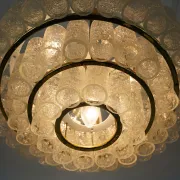 1960s vintage mid century doria ice glass CHANDELIER with 63 glass tubes