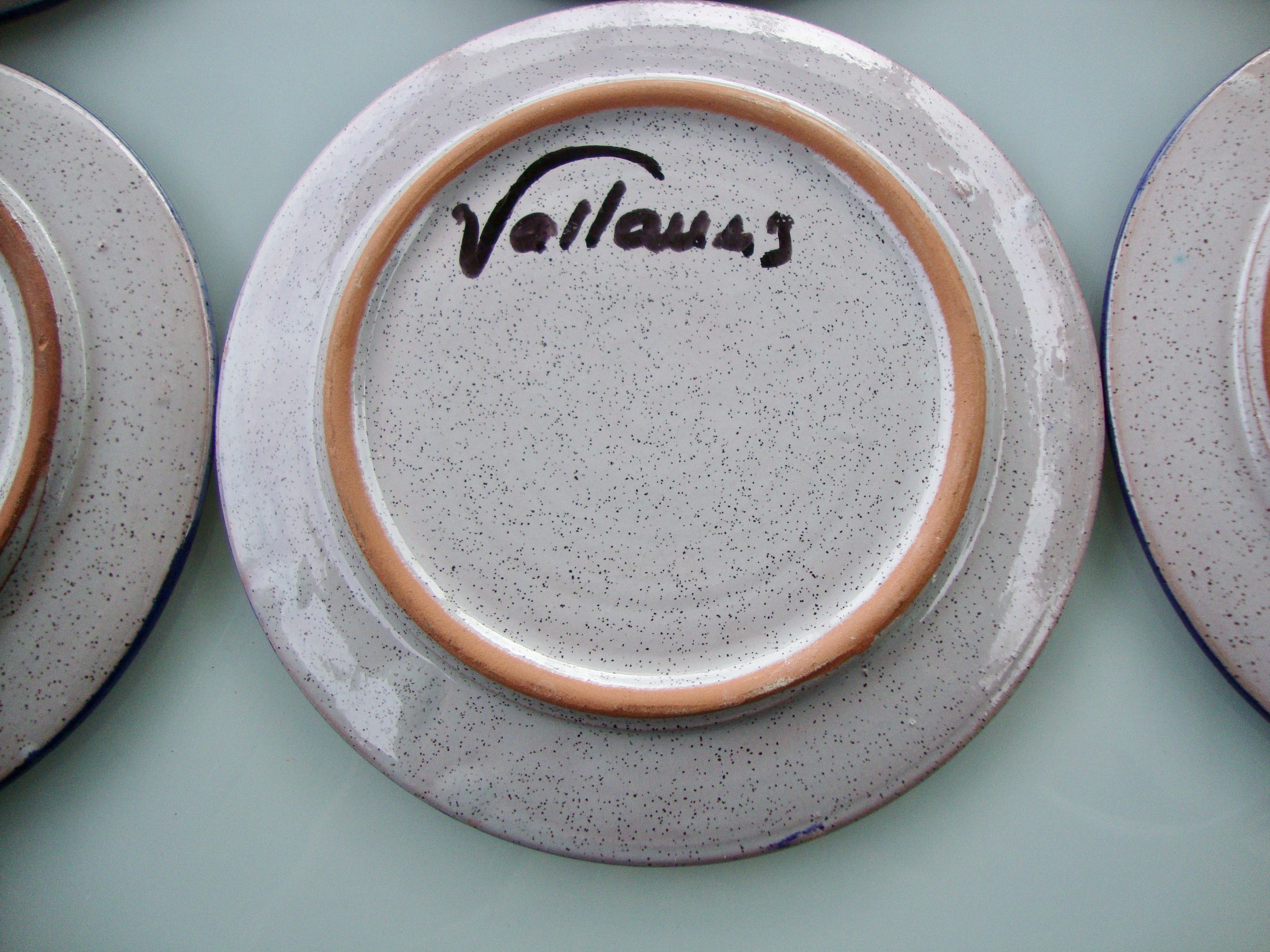 Set of 6 Vallauris dessert plates