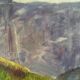 Impressionist Post-Print painting "Cirque de Gavarnie" by François Moreau - 1910