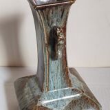 Vase soliflore bouteille chinoise à l'émail flambé