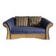 Vintage colonial-style rattan sofa bed