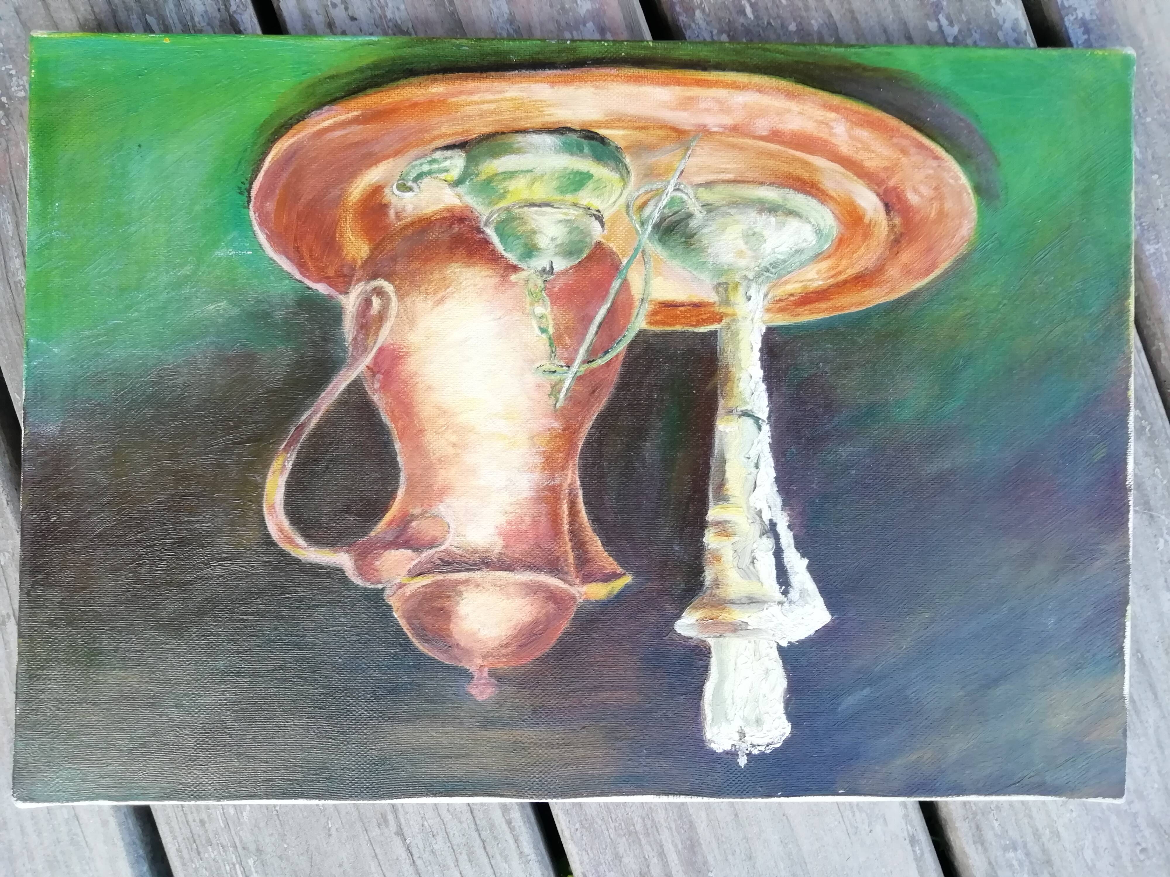 Oil on still life canvas