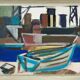 Swedish Oil on Panel – “Harbour Motif with Boats” by Hannes Glaeser