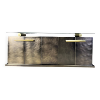 Vintage brass credenza by Belgochrom, 1980s