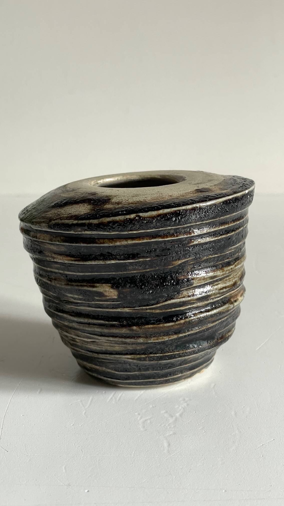 Vintage Brutalist Handmade Vase