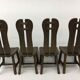 Set of 4 Belgian Brutalist Dining Chairs from De Puydt, 1970’s