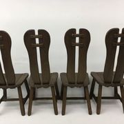 Set of 4 Belgian Brutalist Dining Chairs from De Puydt, 1970’s