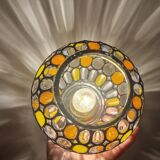 Vintage globe with stained glass effect
