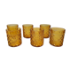 Amber glass whisky 6 glasses