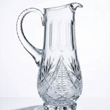 Large cut crystal water pitcher, European crystal makers 20th century
