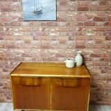 Refurbished neat retro chest of drawers, vintage, Poland, 60s