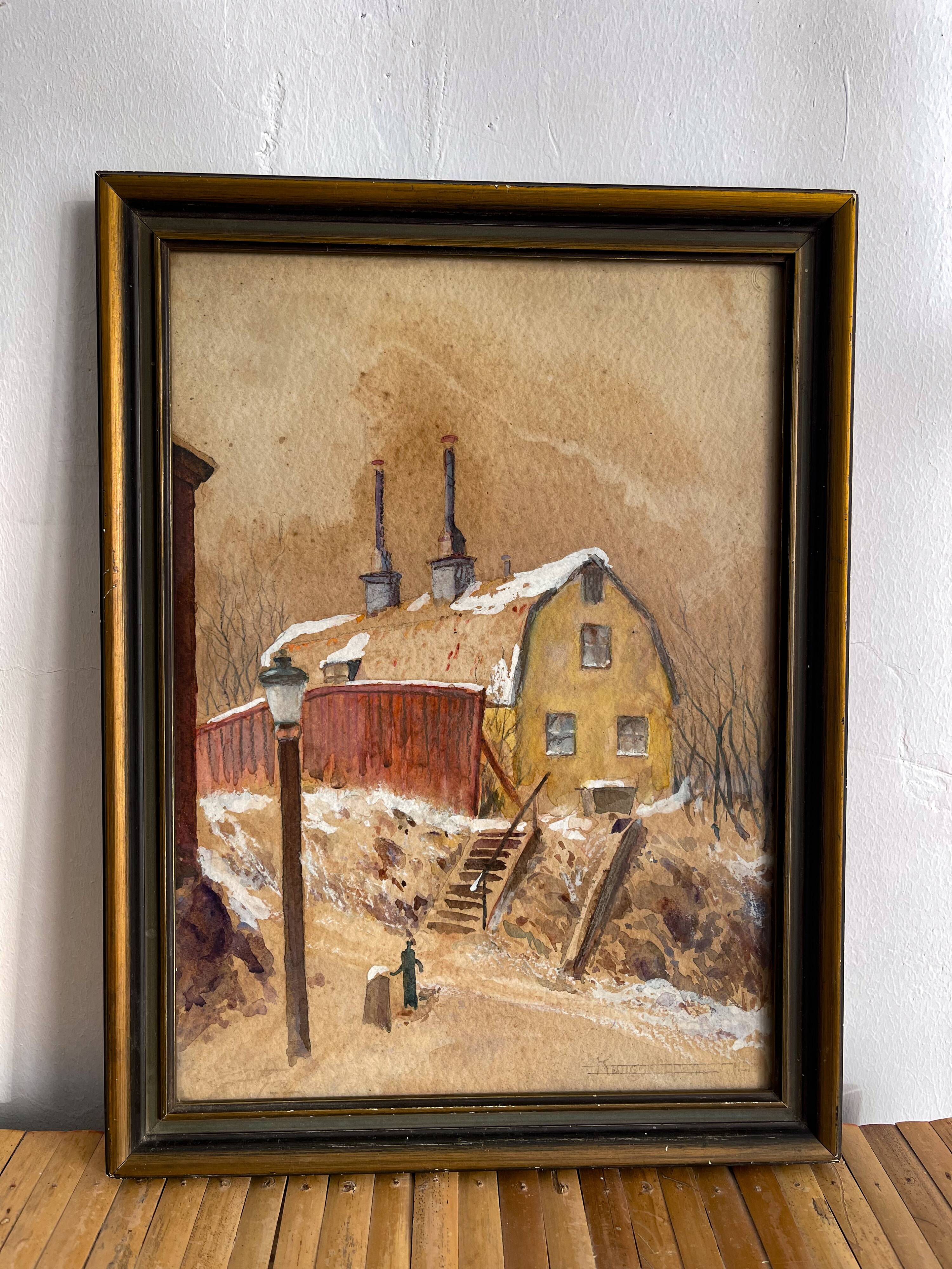 Swedish Painting  “Kungsklippan, 1932