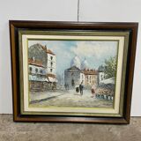 Tableau ville ancienne signé Burnett