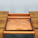1930s Art Deco Extendable Dining Table in Walnut Finish , Czechoslovakia