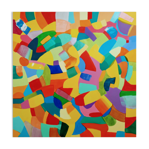 Peinture abstraite patchwork