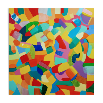 Abstract patchwork painting