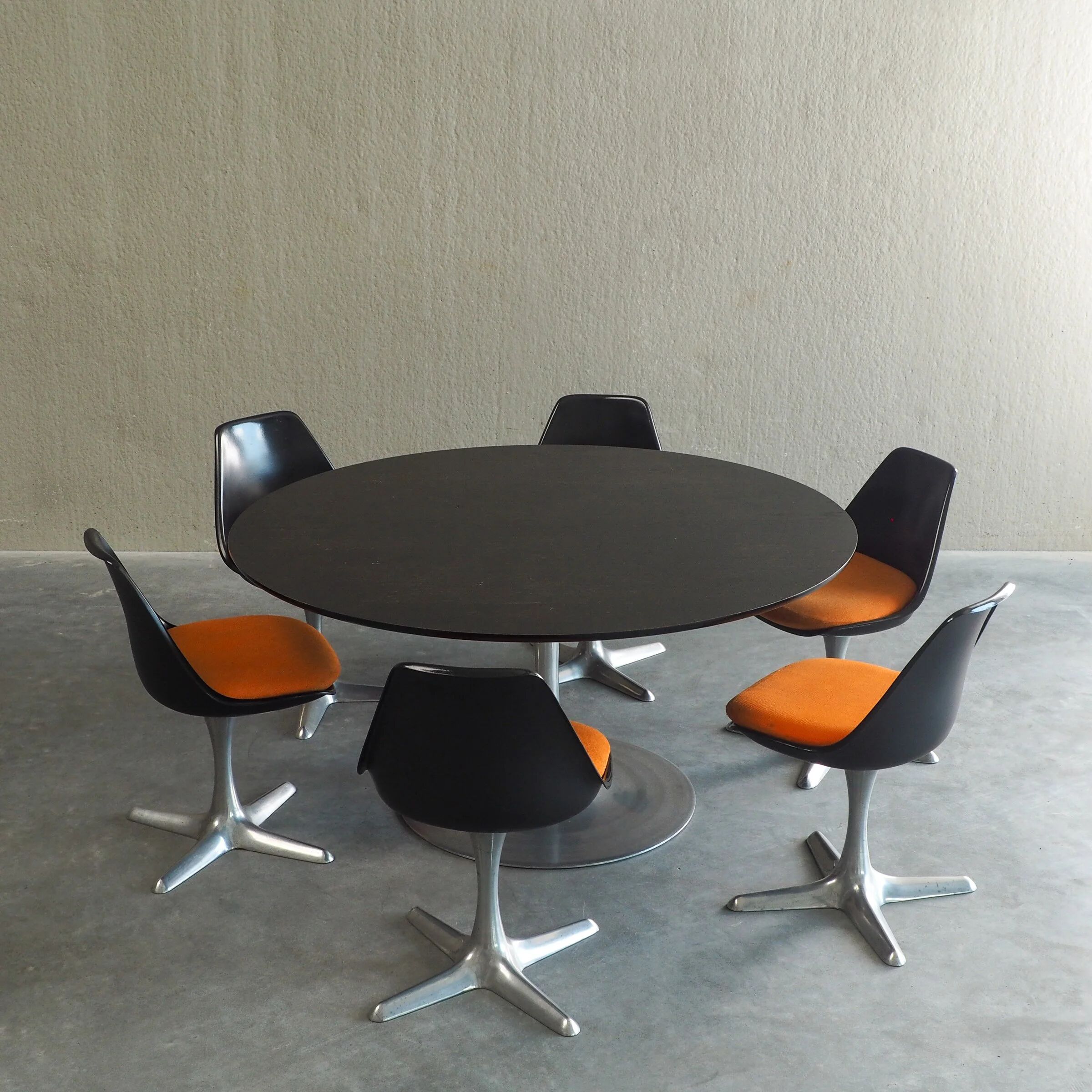 Space Age dining set by Maurice Burke for Arkana
