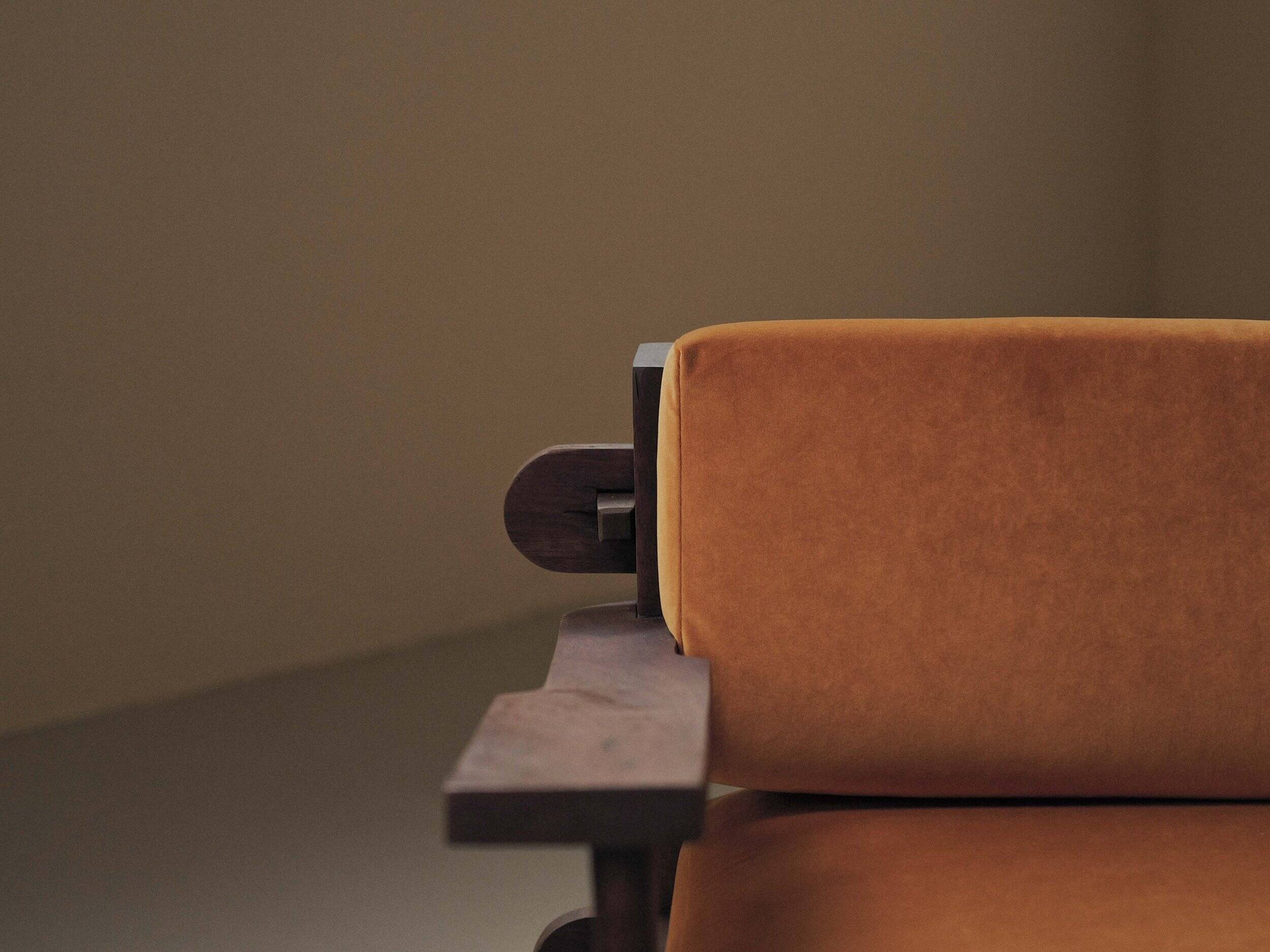 Pair of architect's armchairs in solid wood, France, circa 1970.