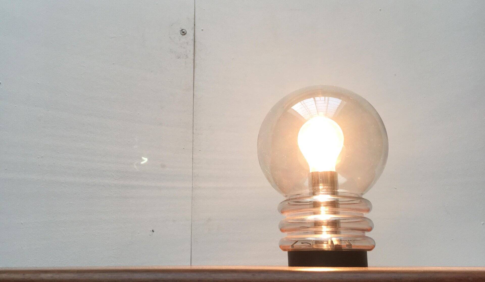 Vintage 1970s German space age table lamp by Limburg.