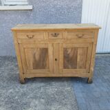 Bahut buffet furniture of old raw wood shallow