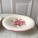 Duo of longchamp pink serving dishes 30s-40s