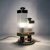 Bakalowits & Söhne Regency style table lamp in brass and crystal tubes. 80 years